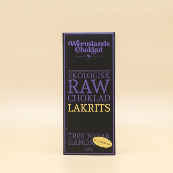 Wermlandschoklad Lakrits RAW&EKO 50g