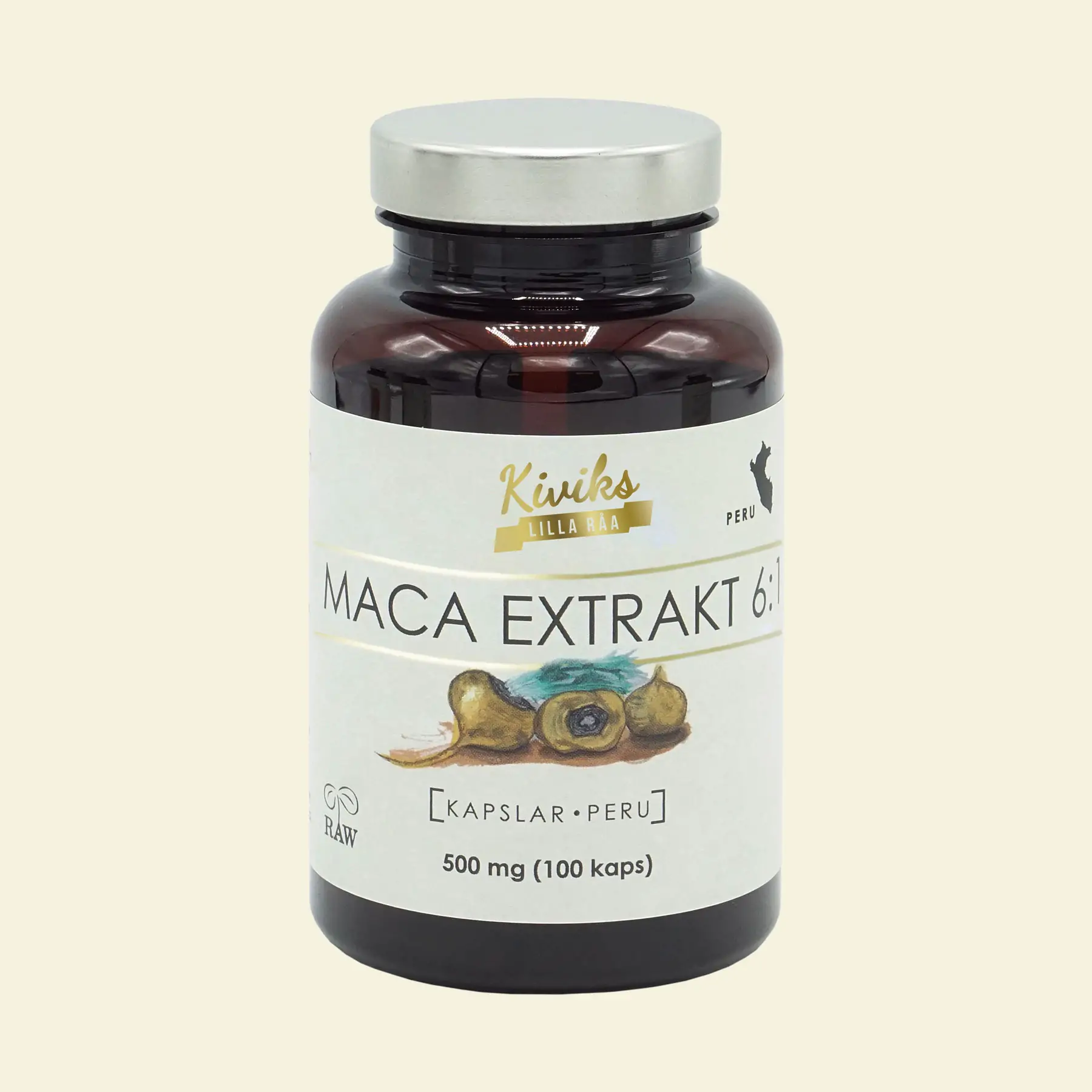 Kiviks Lilla Råa Macapulverextrakt 6:1 500mg 100 tabletter