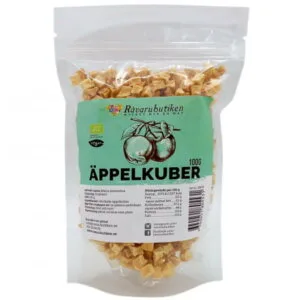Äppelkuber 5-10mm utan skinn RB EKO 100g