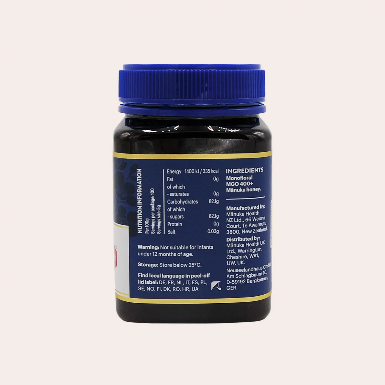 Manukahonung MGO 400+ RAW 500g