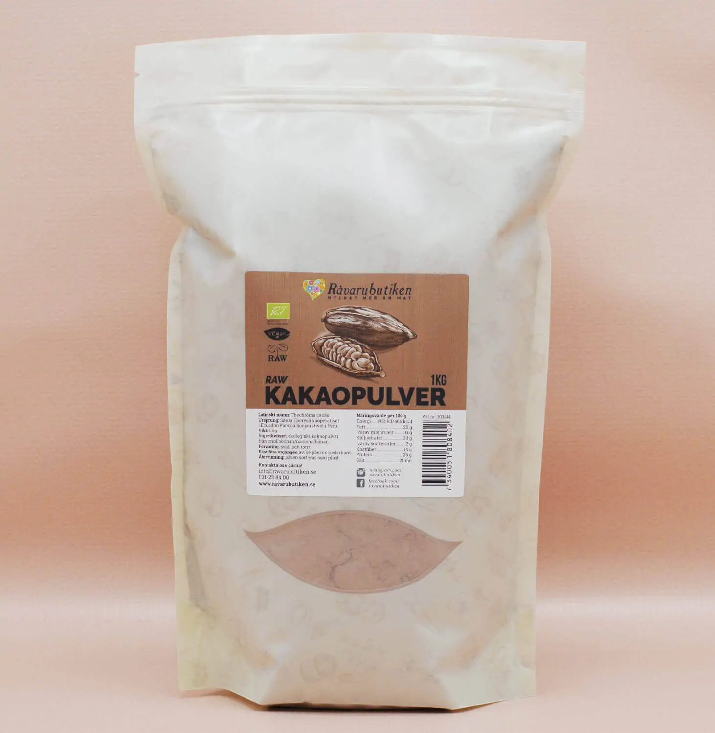 Kakaopulver Pangoa Rå RAW&EKO 1kg