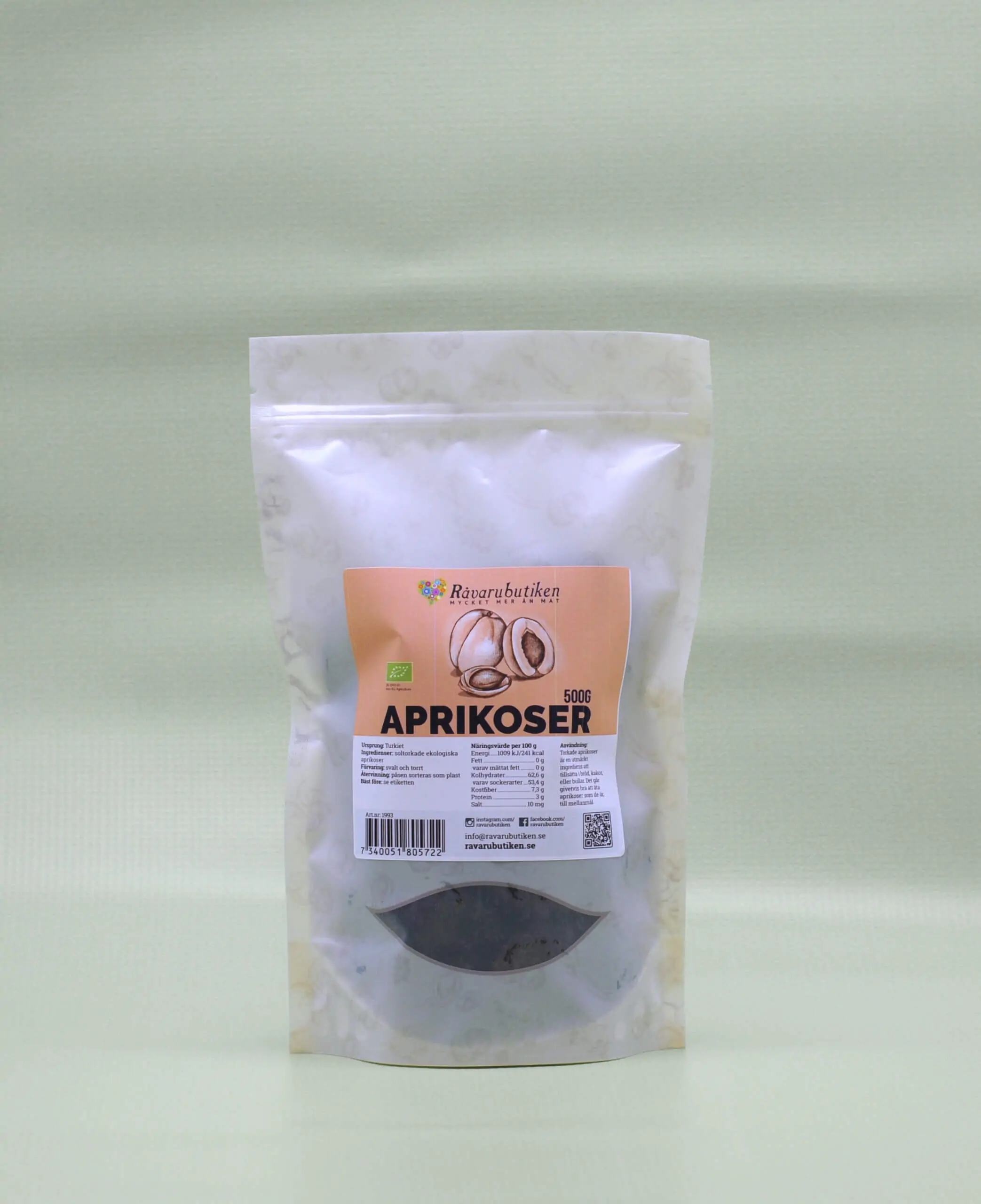 Aprikoser Hel Torkad EKO 500g