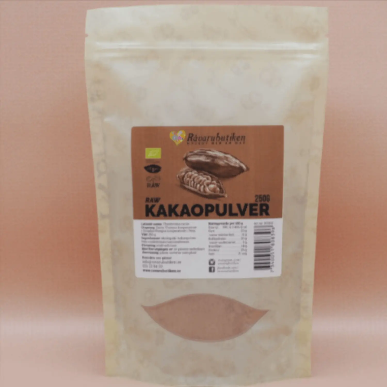 Kakaopulver Pangoa Rå RAW&EKO 250g