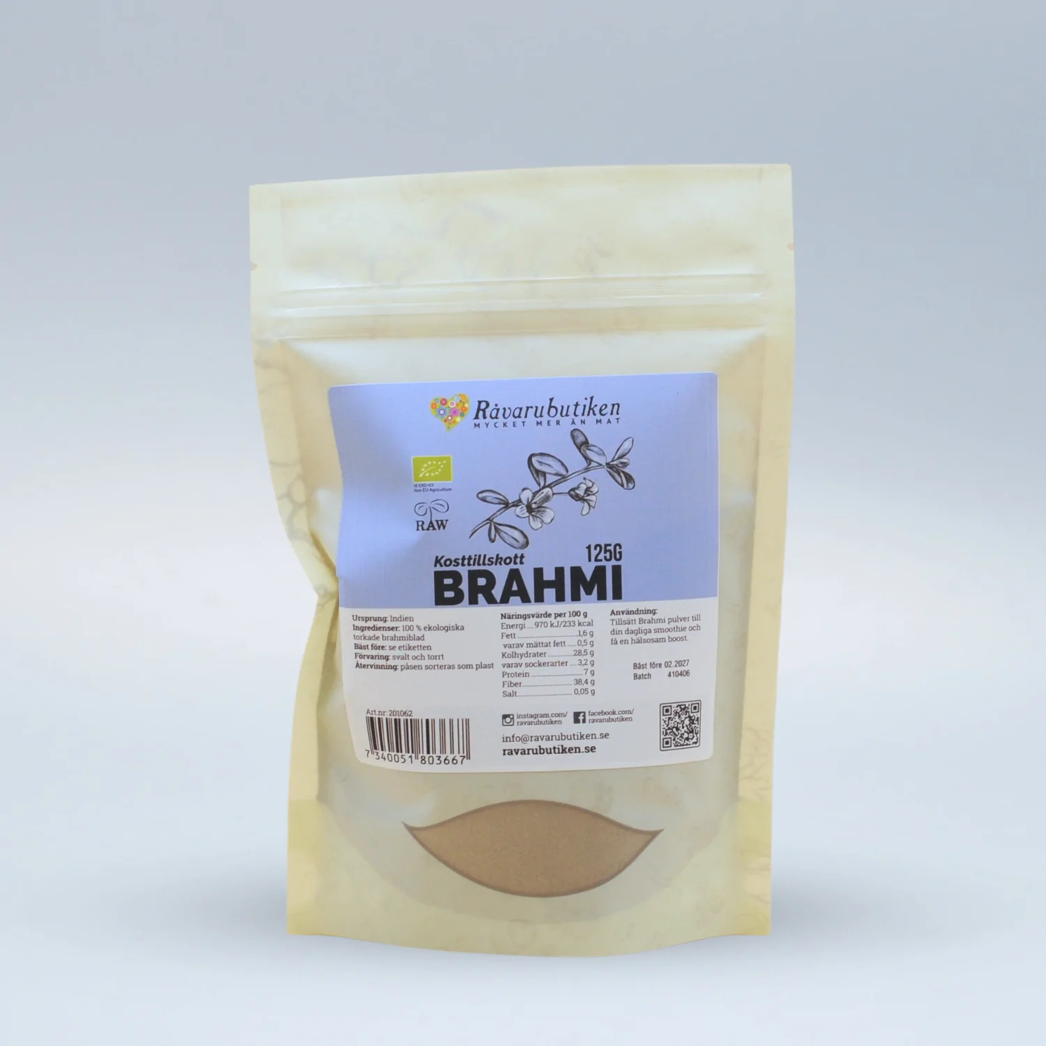 Brahmipulver EKO 100g