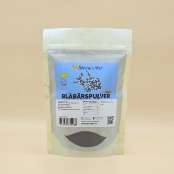 Blåbärspulver Nordisk RAW&EKO 200g