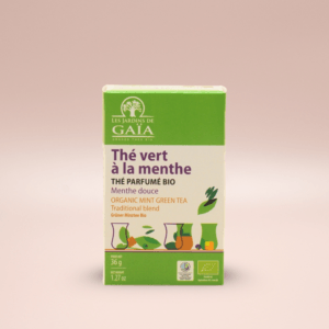 Les Jardins de Gaïa Peppermint Green Tea Tepåsar 20st
