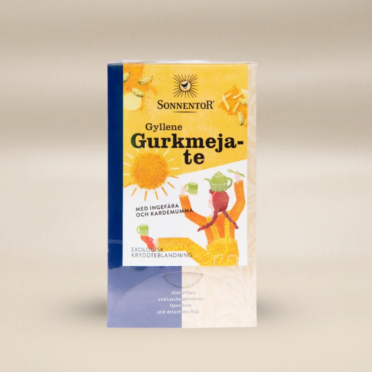 Sonnentor Gyllene Gurkmeja Tepåsar EKO 18st