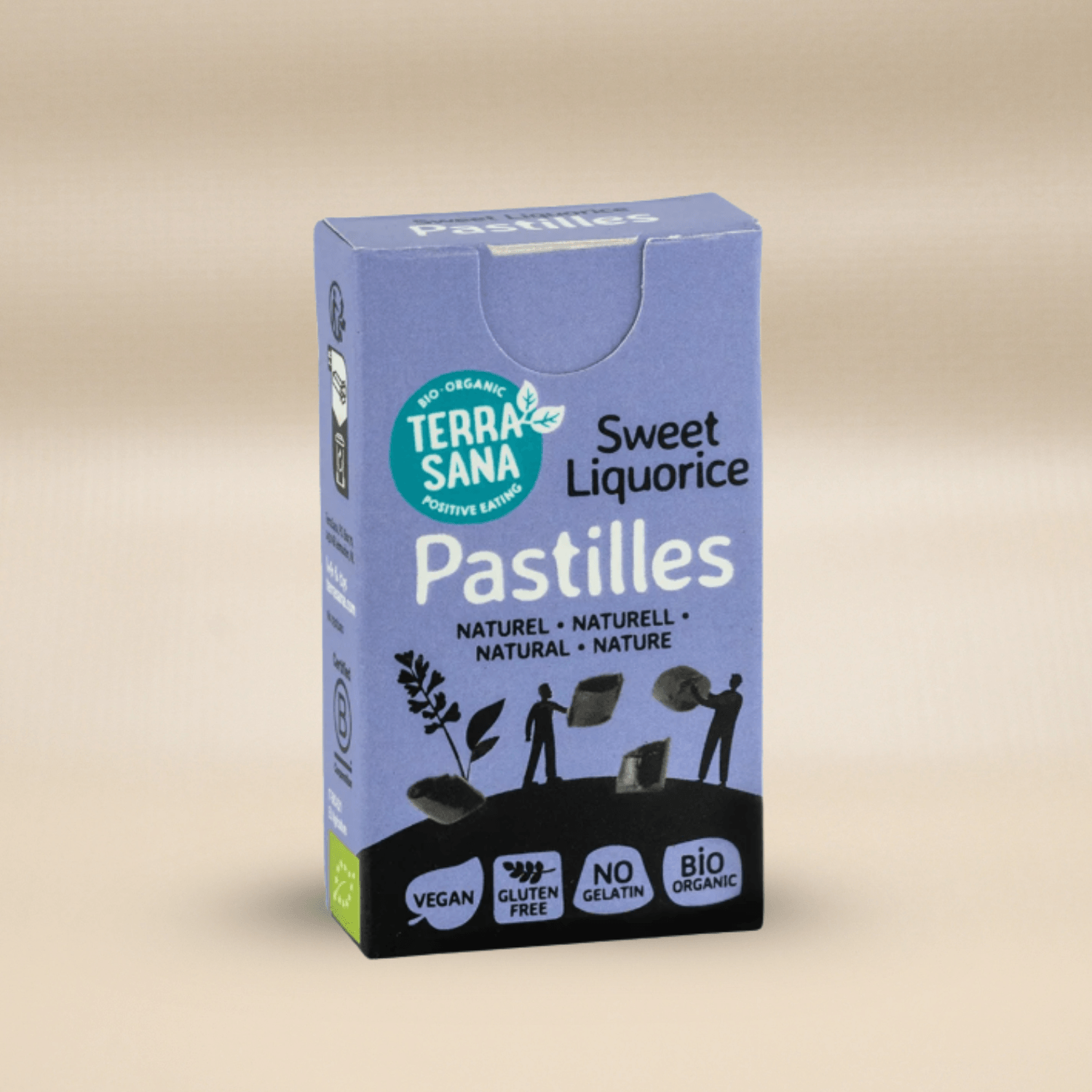 Terra Sana Liquorice Pastilles Natur EKO&VEGAN 25g