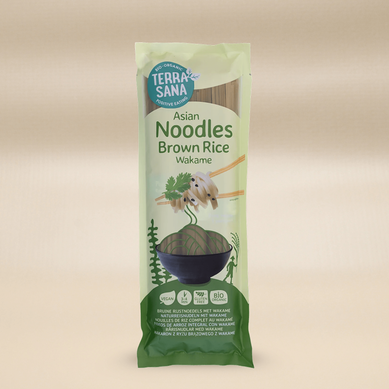 Terra Sana Brown Rice Noodles Wakame EKO&VEGAN 250g